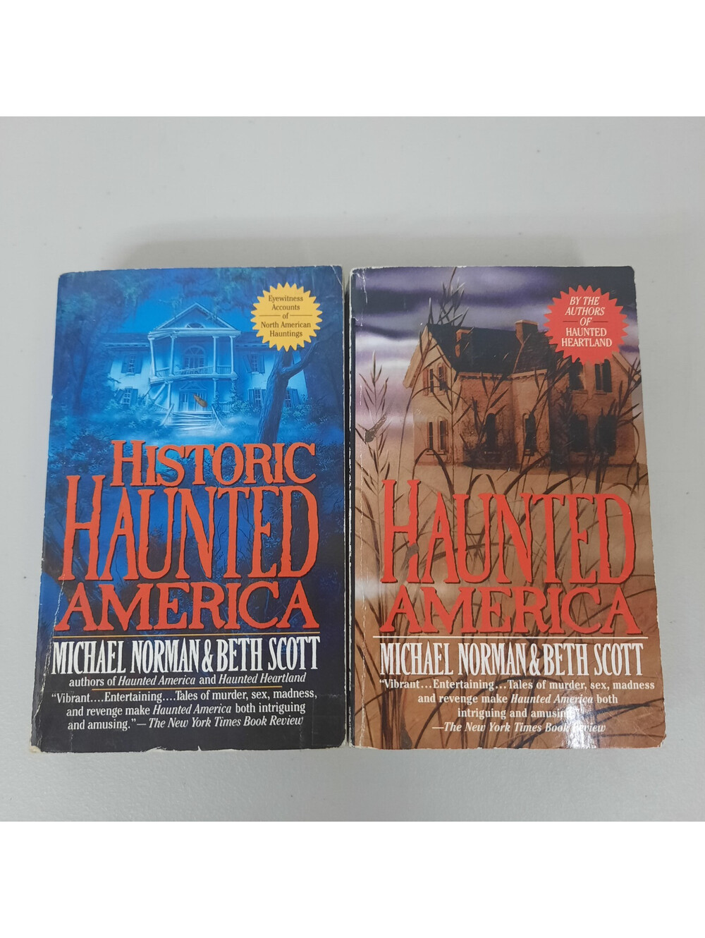 Lot of 2 Michael Norman & Beth Scott Books Haunted America & Historic Haunted Am